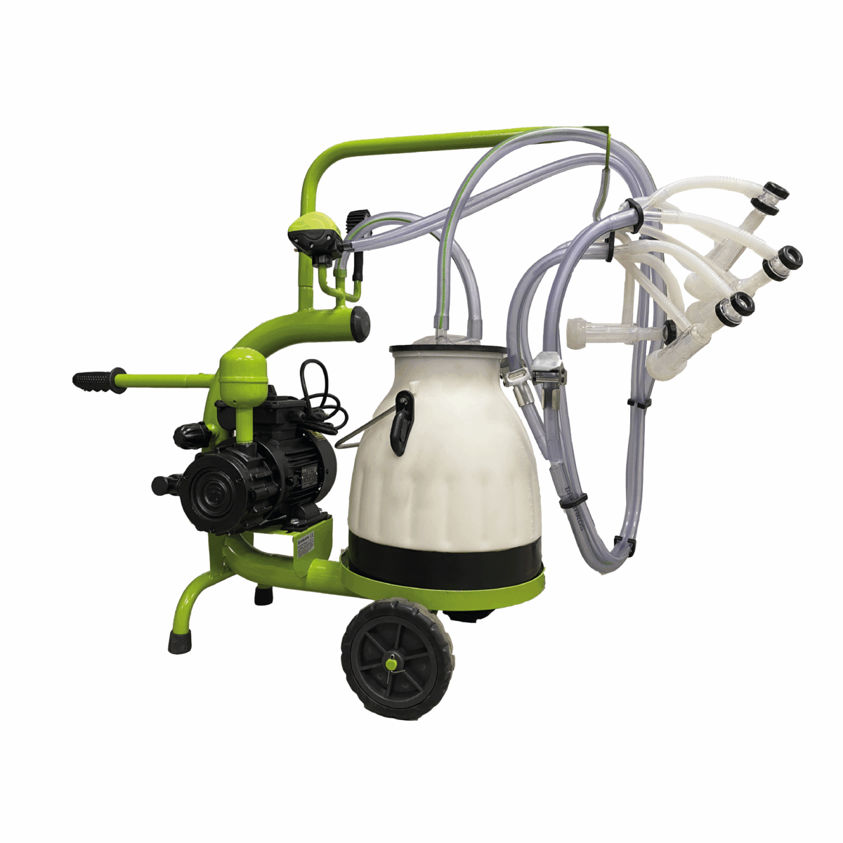 Aparat de muls capre, 2 posturi, 1 bidon 20l plastic, pahare plastic, 250l/min, 0,55kw - imagine 1