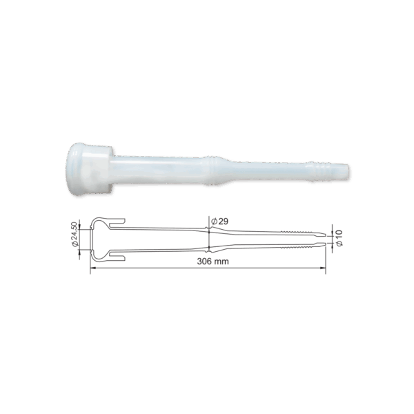 Manson din silicon tip 5, Ø24,50mm-Ø29mm-Ø10 mm, lungime 306 mm, 4 buc