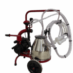 Aparat de muls capre, 2 posturi, 1 bidon 20l inox, pahare plastic, 250l/min, 0,55kw