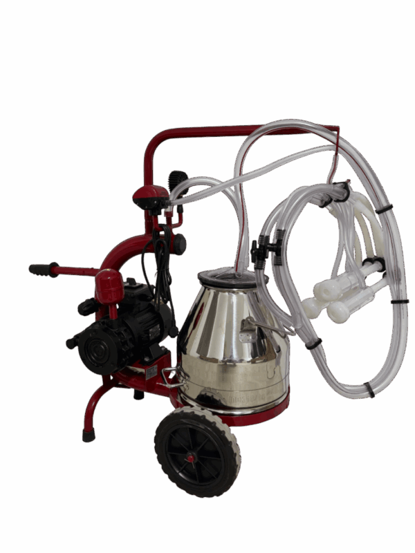 Aparat de muls oi, 2 posturi, 1 bidon 20l inox, pahare plastic, 250l/min, 0,55kw