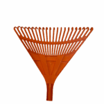 Greblă portocalie din plastic